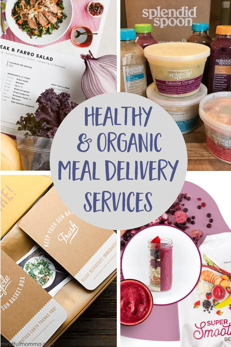 Find the best healthy and organic meal delivery services to save you time and sanity! This review covers the costs, benefits and pros & cons of the major meal kit delivery companies including Sunbasket, Green Chef, Splendid Spoon and more. | #mealdelivery #organicfood #healthymeals via @MindfulMomma